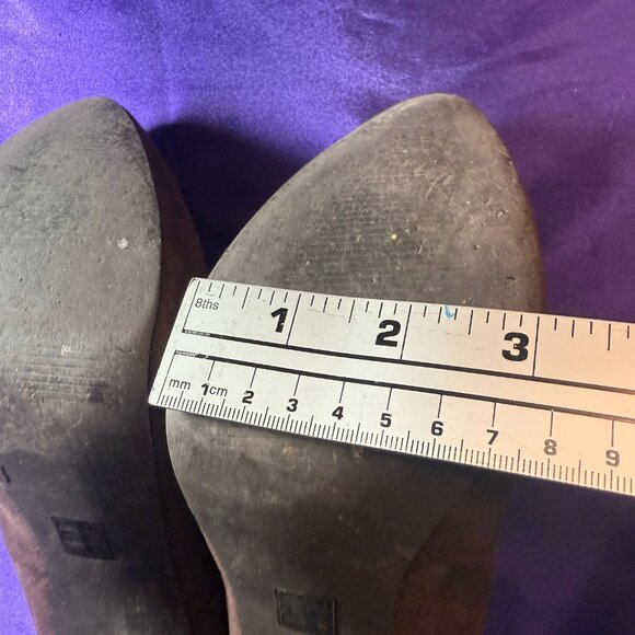 📌Michael Suede  Chocolate Brown Pointed Toe 5" High Heel Pumps with Platform - Picture 8 of 13